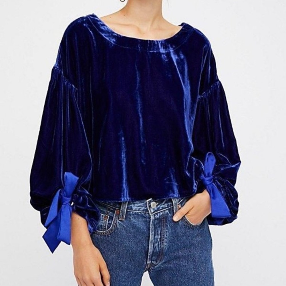 Free People Gimme Some Lovin Velvet Top NWOT XS